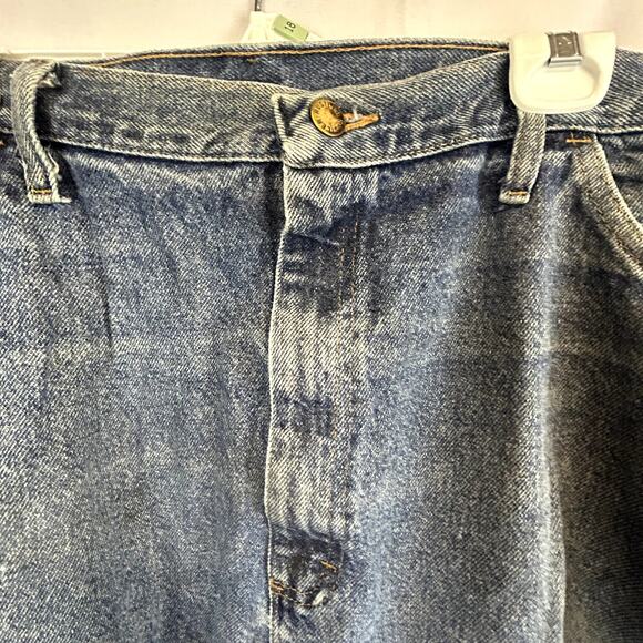 Distressed Jeans Rustler 42x32 men's pants blue denim Made in Mexico - Picture 4 of 16